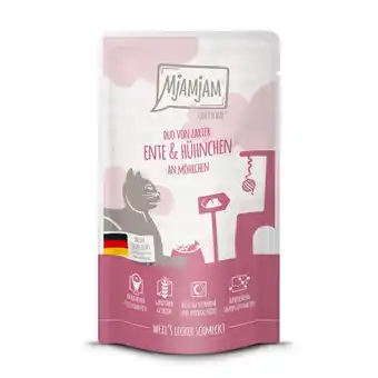 Zooplus 24x125g MjAMjAM Quetschie Eend & Kip nat kattenvoer aanbieding