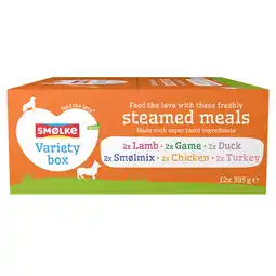 Zooplus Smølke Steamed Meals 12 x 395 g --Mix (6 Soorten) aanbieding