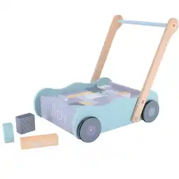 Top1Toys Jipy Houten Blokkenkar Met Blokken Hout Uni aanbieding