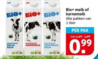 Hoogvliet Bio+ melk of karnemelk aanbieding