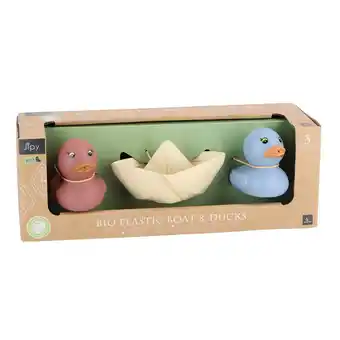 Top1Toys Jipy Bioplastic set 2 badeendjes en 1 bootje assorti aanbieding