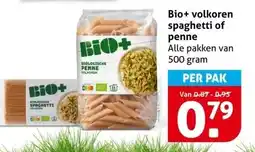 Hoogvliet Bio+ volkoren spaghetti of penne aanbieding