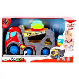 Top1Toys KiddyGo auto transporter 31 cm met licht en geluid aanbieding