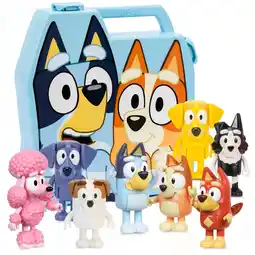 Top1Toys Bluey opbergkoffer met 8 figuren aanbieding