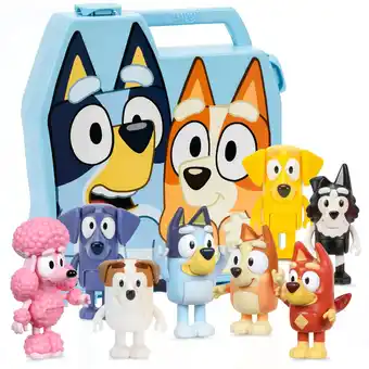 Top1Toys Bluey opbergkoffer met 8 figuren aanbieding