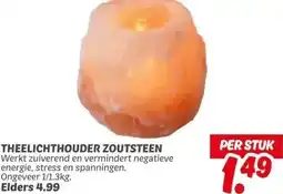 Dekamarkt THEELICHTHOUDER ZOUTSTEEN aanbieding