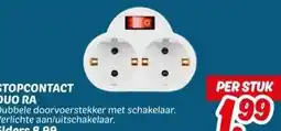 Dekamarkt STOPCONTACT DUO RA aanbieding