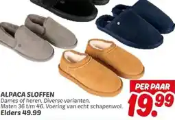 Dekamarkt ALPACA SLOFFEN aanbieding