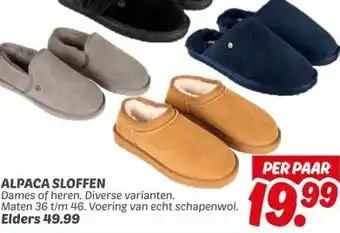 Dekamarkt ALPACA SLOFFEN aanbieding