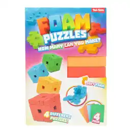 Top1Toys Puzzel foam kubus 3D 4 stuks assorti aanbieding