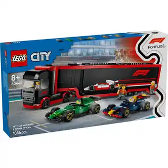 Top1Toys LEGO 60445 City F1 truck met RB20 en AMR24 F1 auto's aanbieding