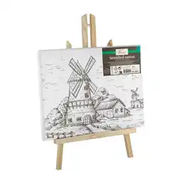 Top1Toys Canvas met print 30 x22,5 cm inclusief schildersezel aanbieding