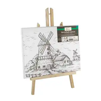 Top1Toys Canvas met print 30 x22,5 cm inclusief schildersezel aanbieding