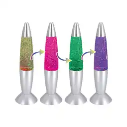 Top1Toys Party Time Glitterlamp LED color changing 35 cm aanbieding