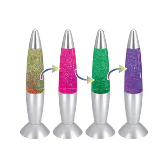 Top1Toys Party Time Glitterlamp LED color changing 35 cm aanbieding