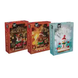 Top1Toys Haakset kerst xmas rendier, gembermannetje of sneeuwman 3 assorti aanbieding
