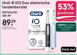 Etos Oral-B i03 Duo elektrische tandenborstel aanbieding