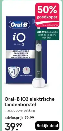 Etos Oral-B iO2 elektrische tandenborstel aanbieding