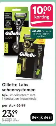 Etos Gillette Labs scheersystemen aanbieding