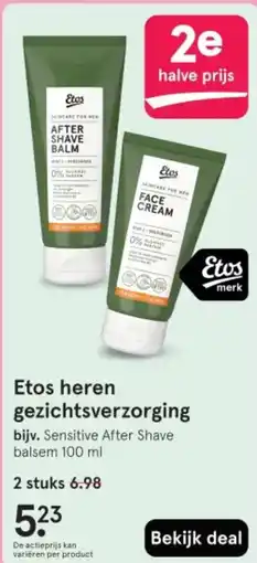 Etos Etos heren gezichtsverzorging aanbieding