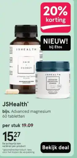 Etos Jshealth aanbieding
