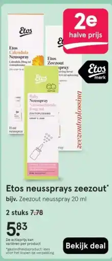 Etos Etos neussprays zeezout aanbieding