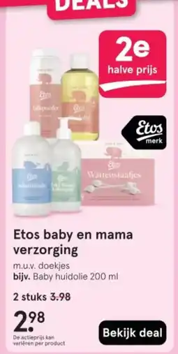 Etos Etos baby en mama verzorging aanbieding