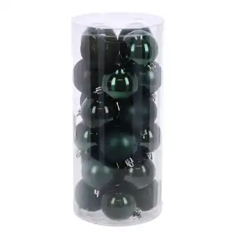 Van Cranenbroek Kerstbal 6cm mix koker 24st forest green aanbieding