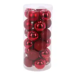 Van Cranenbroek Kerstbal 6cm mix koker 24st santa red aanbieding