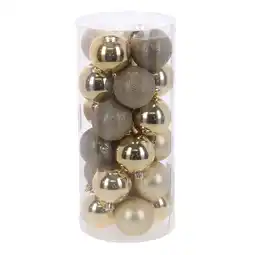 Van Cranenbroek Kerstbal 6cm mix koker 24st soft gold aanbieding