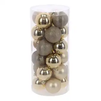 Van Cranenbroek Kerstbal 6cm mix koker 24st soft gold aanbieding