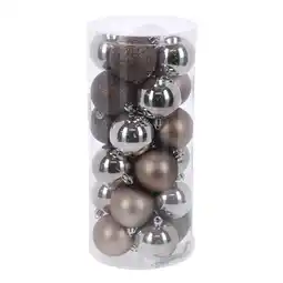 Van Cranenbroek Kerstbal 6cm mix koker 24st taupe aanbieding