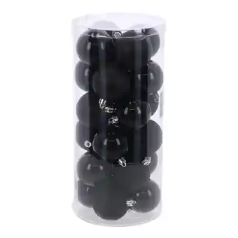 Van Cranenbroek Kerstbal 6cm mix koker 24st zwart aanbieding