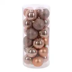 Van Cranenbroek Kerstbal 6cm mix 24st sparkling rose aanbieding
