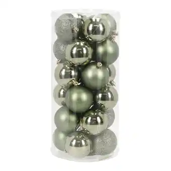 Van Cranenbroek Kerstbal 6cm mix 26st rosemary green aanbieding