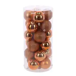 Van Cranenbroek Kerstbal 6cm mix 24st red copper aanbieding