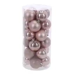 Van Cranenbroek Kerstbal 6cm mix 24st poederroze aanbieding
