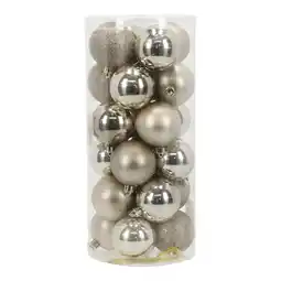 Van Cranenbroek Kerstbal 6 cm mix koker 24 stuks cream aanbieding
