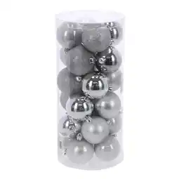 Van Cranenbroek Kerstbal 6cm mix koker 24st zilver aanbieding