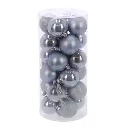 Van Cranenbroek Kerstbal 6cm mix 24st hazy blue aanbieding