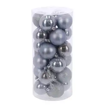 Van Cranenbroek Kerstbal 6cm mix 24st hazy blue aanbieding