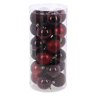 Van Cranenbroek Kerstbal 6cm mix koker 24st ruby red aanbieding