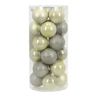 Van Cranenbroek Kerstbal 6cm mix 26st white mint aanbieding