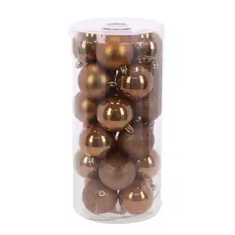 Van Cranenbroek Kerstbal 6cm mix 24st ginger brown aanbieding