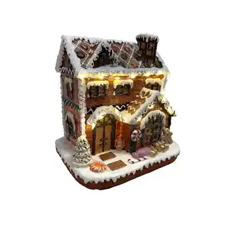 Van Cranenbroek Kerstdorp gingerbread zuurstok 17x18cm aanbieding