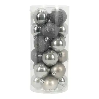 Van Cranenbroek Kerstbal 6cm mix koker 24st mouse grey aanbieding