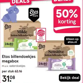 Etos Etos billendoekjes megabox aanbieding