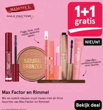 Etos Max Factor en Rimmel aanbieding