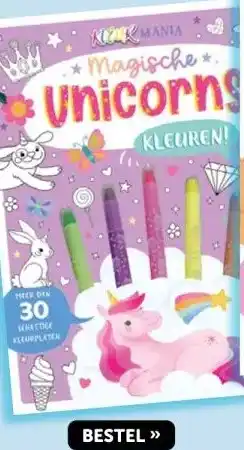 Boekenvoordeel Magische unicorns kleuren met Gelkrijtjes aanbieding