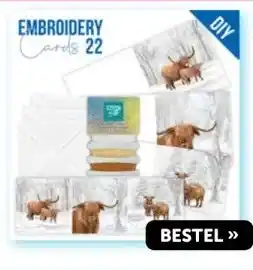 Boekenvoordeel Embroidery cards aanbieding